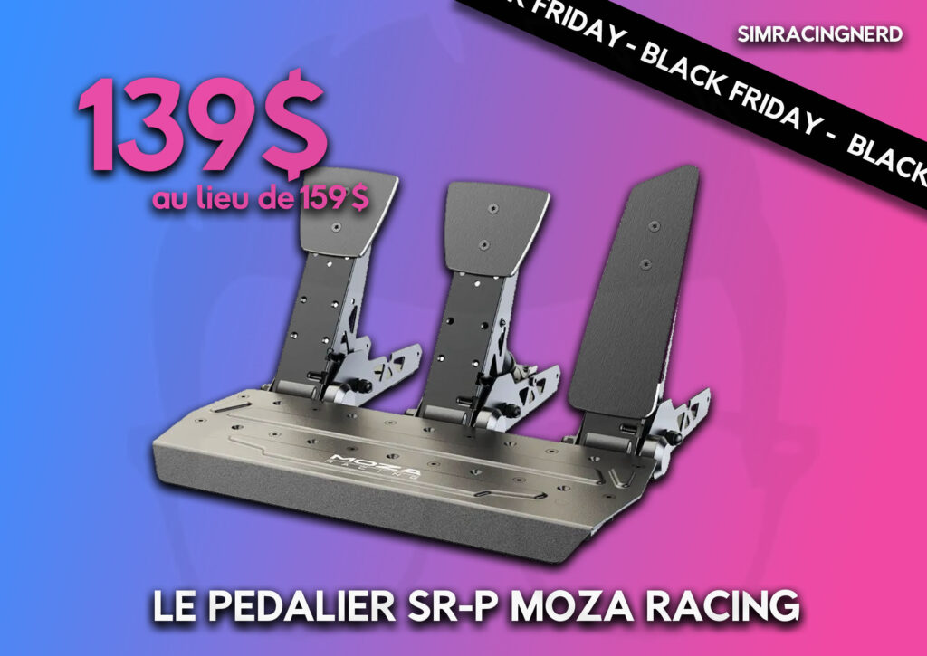 Le pédalier SR-P de Moza Racing en promotion pour le Black Friday