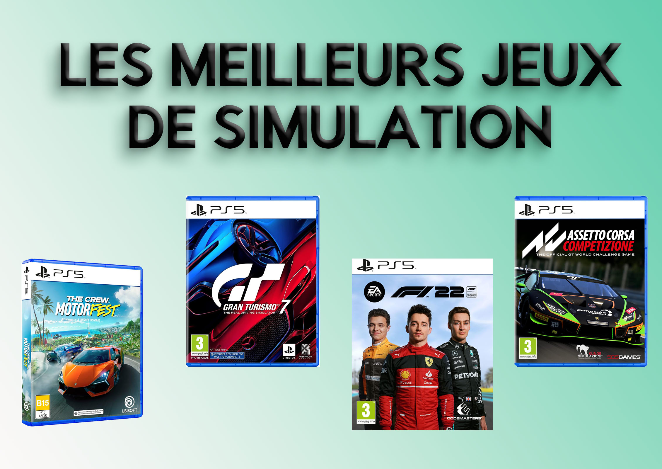 Quel est le meilleur jeu de simulation auto pour le Sim Racing