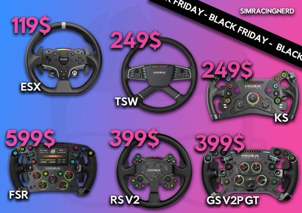 Tous les volants de Moza Racing en promotion pour le Black Friday