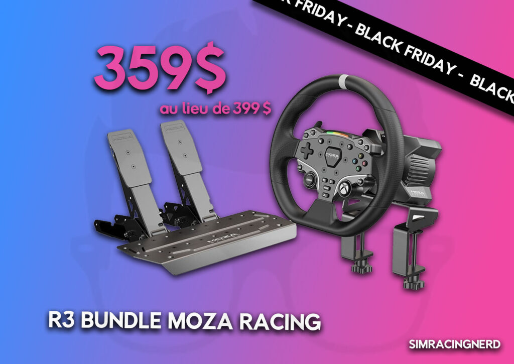 le Bundle R3 de Moza Racing en promotion pour le Black Friday