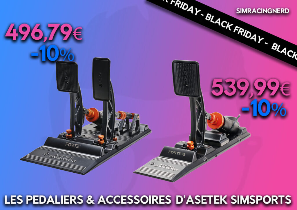 Les pédaliers D'asetek Simsport en promotion pour le black friday