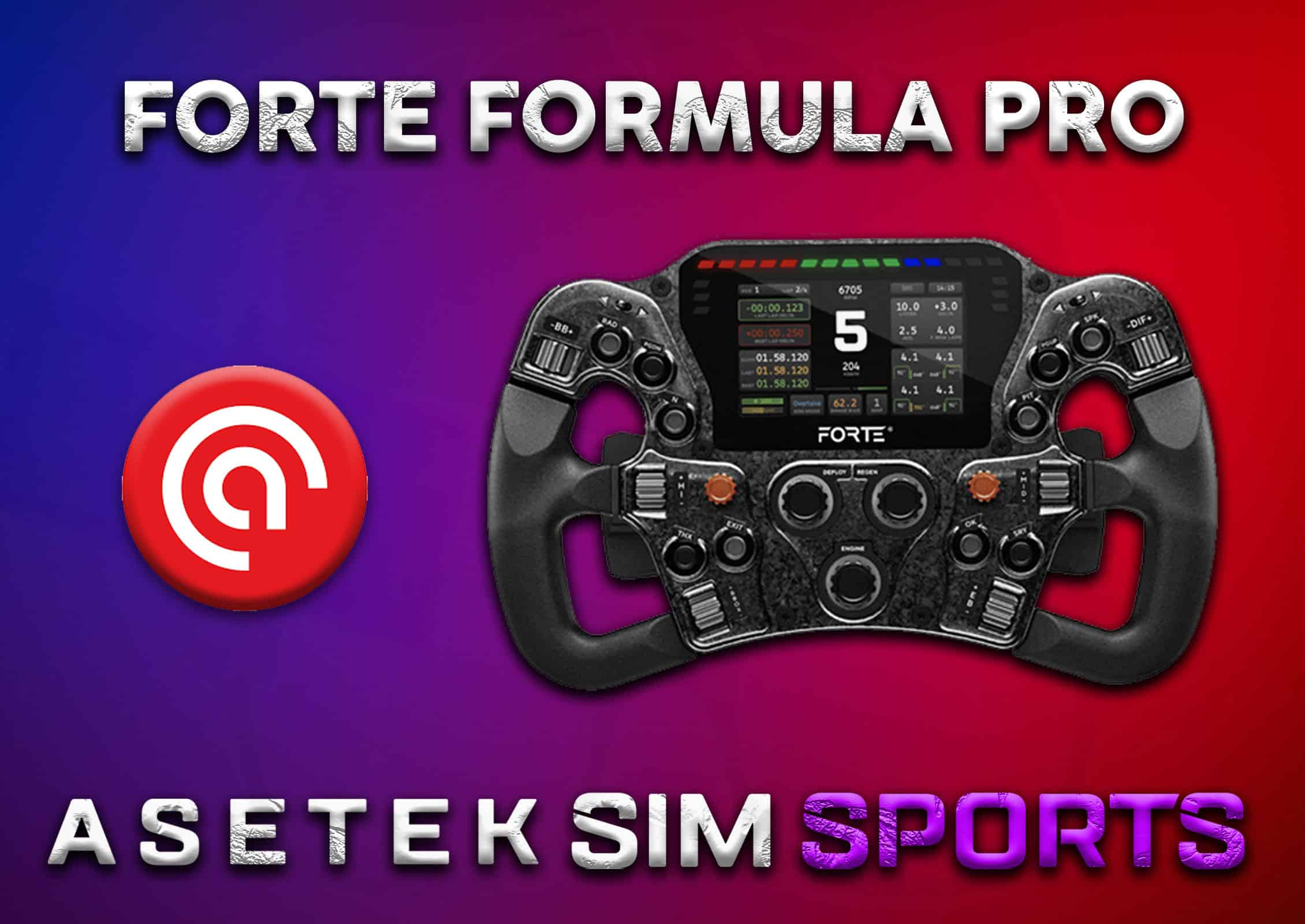 Nouveau volant formula pro forte de asetek simsports en précommande