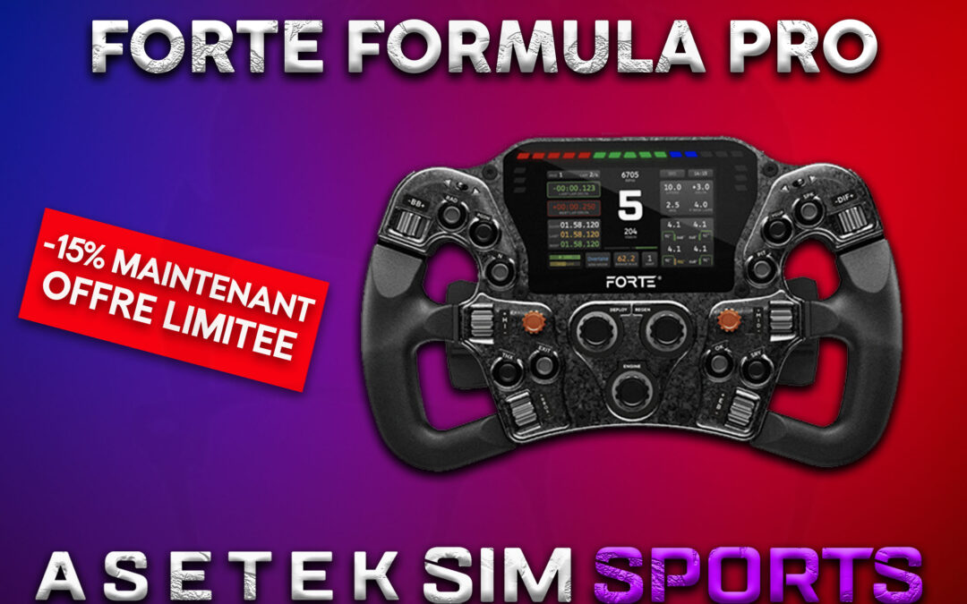Nouveau volant formula pro forte de asetek simsports en précommande