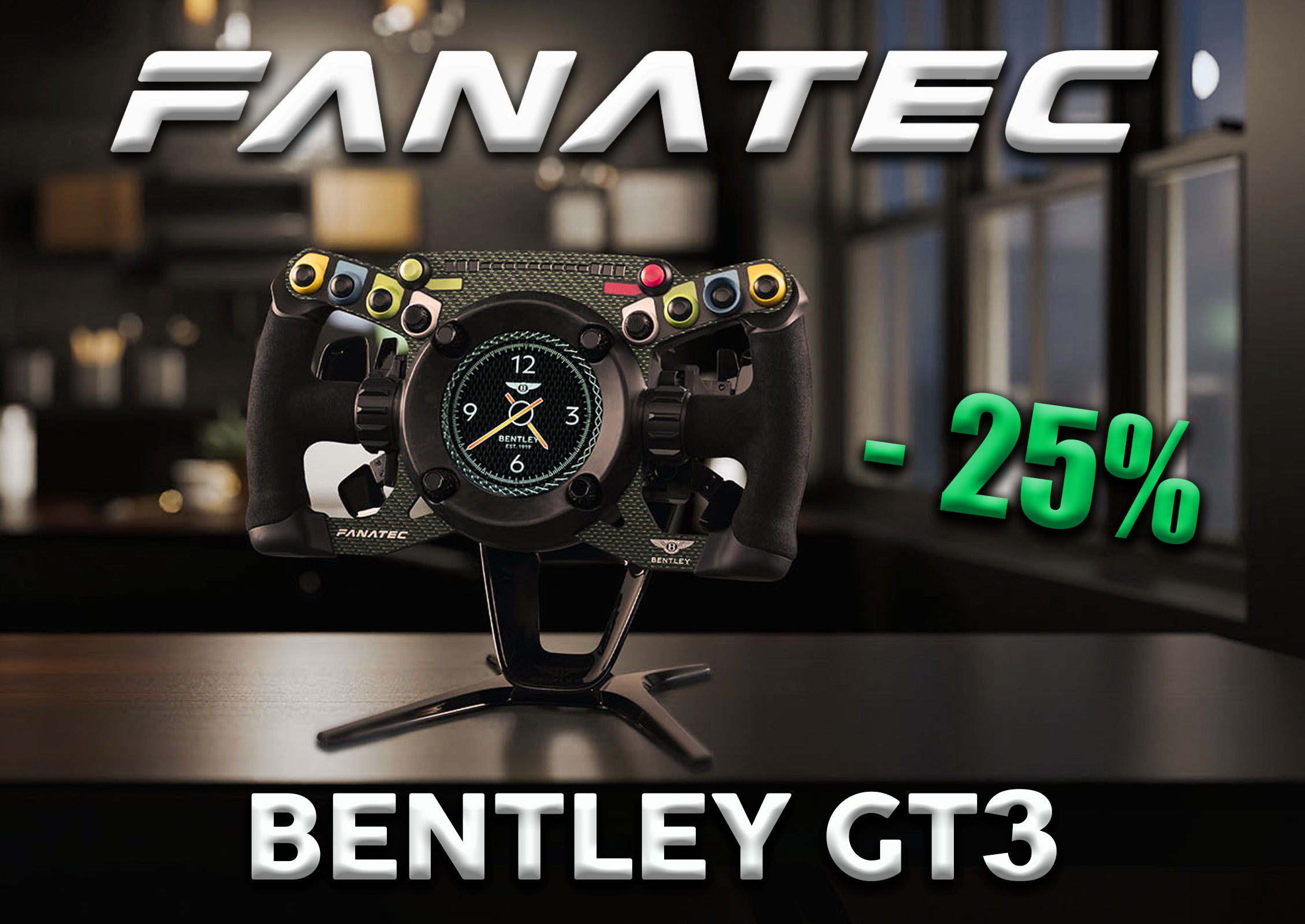 Fanatec podium Bentley GT3 promo sim racing