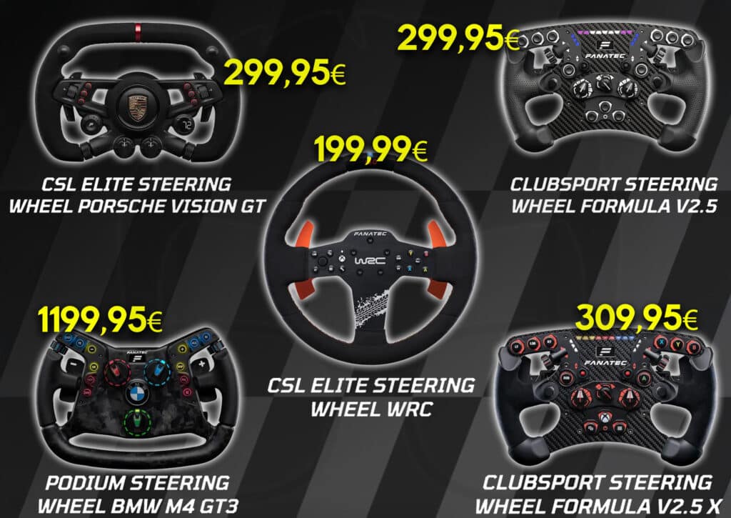 Black Friday 2025 Promo Fanatec Steering Wheel Sim racing