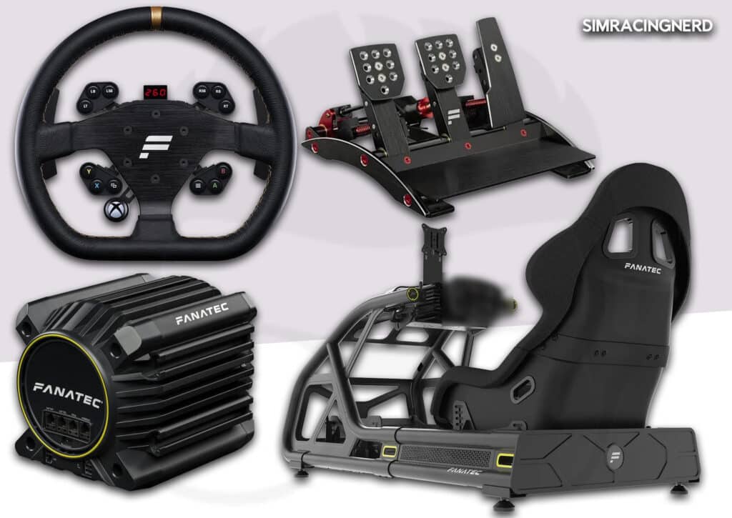 Setup sim racing xbox series x/s milieu de gamme Fanatec