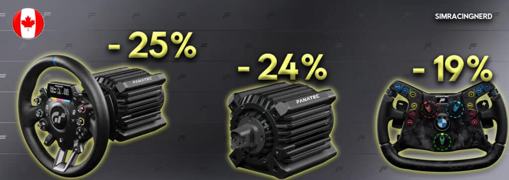 Fanatec end of year deals sim racing Canada