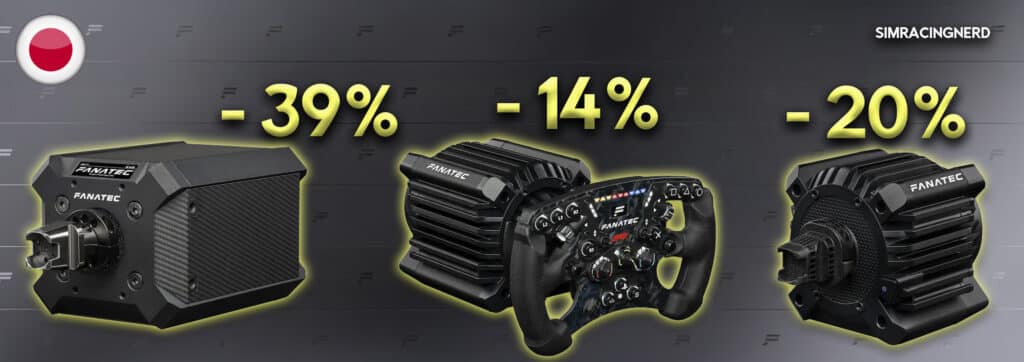 Fanatec end of year deals sim racing Japon
