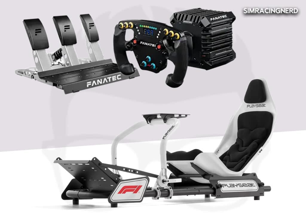 Setup F1 sim racing entrée de gamme Fanatec