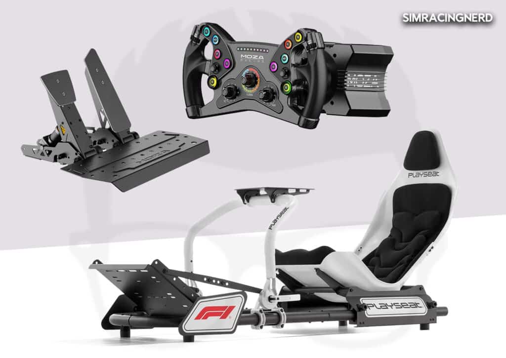 Setup F1 sim racing entrée de gamme Moza