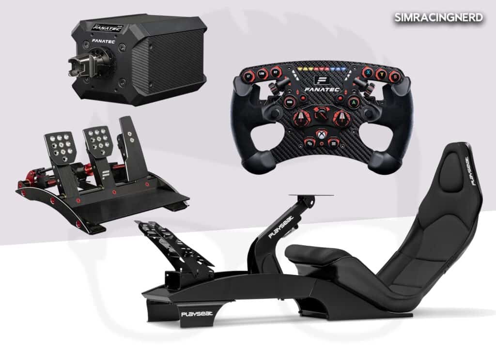 Setup F1 sim racing haut de gamme Fanatec