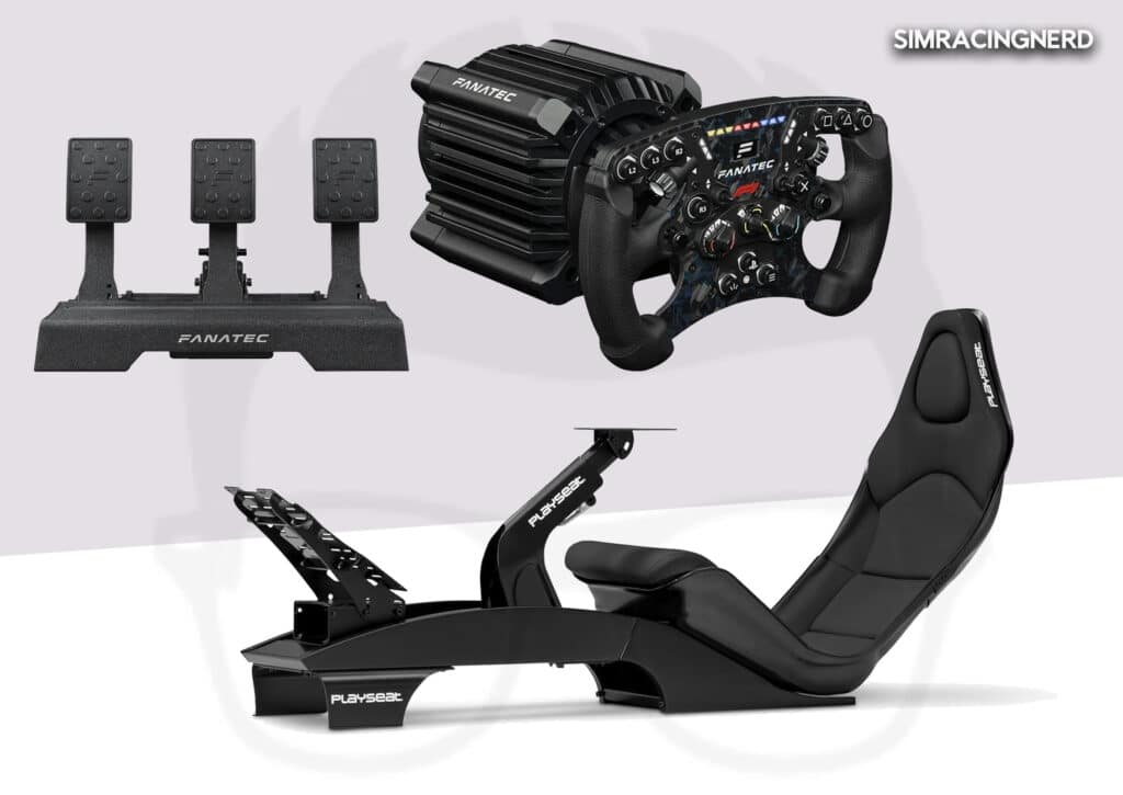 Setup F1 sim racing milieu de gamme Fanatec