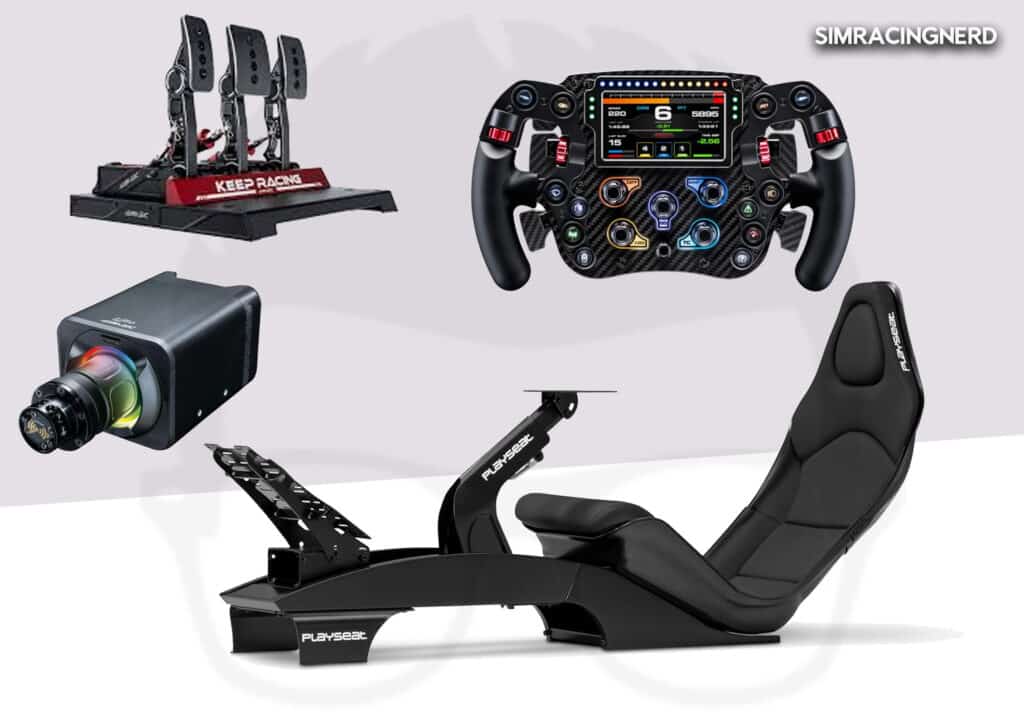 Setup F1 sim racing milieu de gamme Simagic