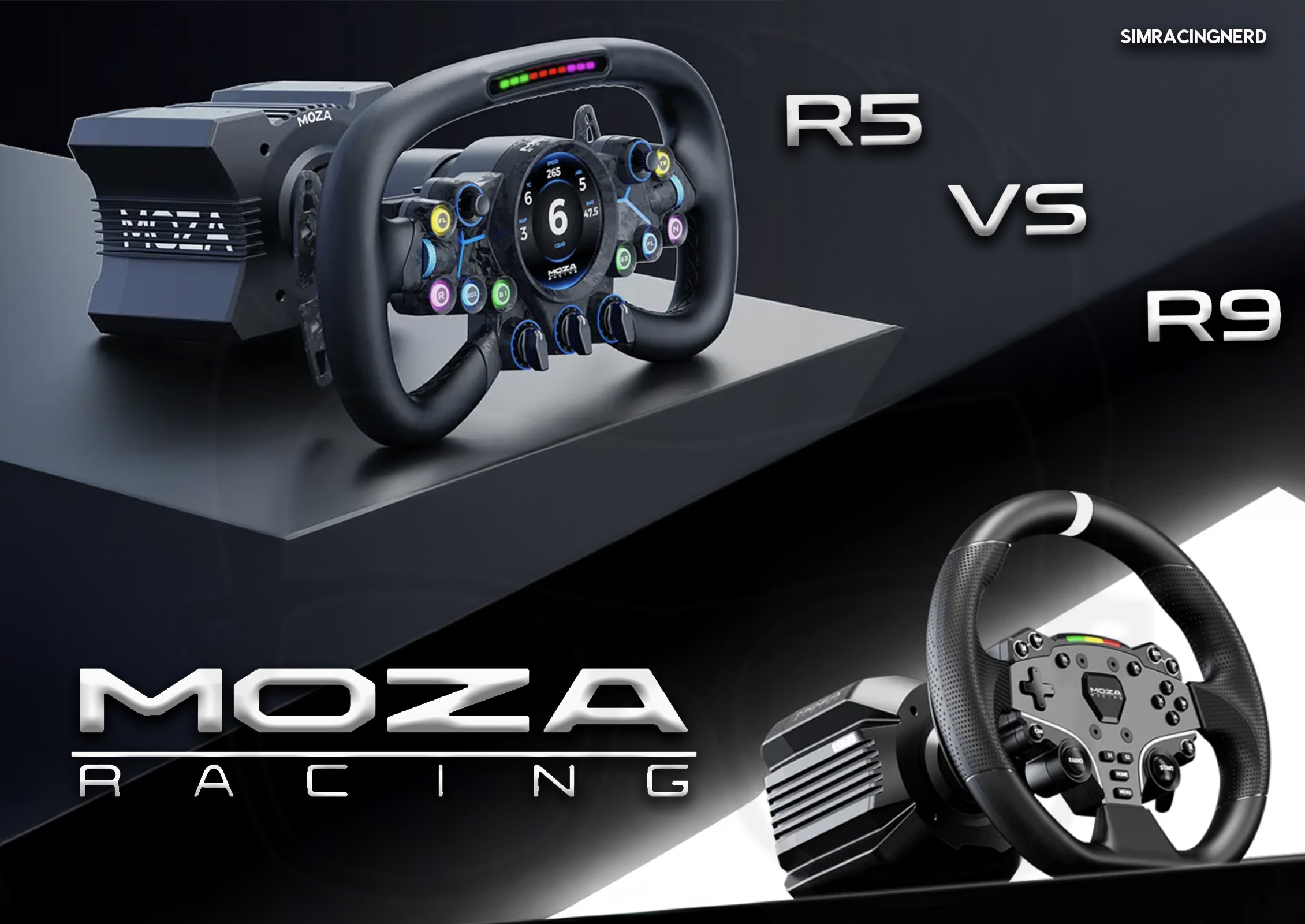 Moza R5 VS Moza R9 Wheelbases Sim racing Moza R5 VS Moza R9 Wheelbases Sim racing